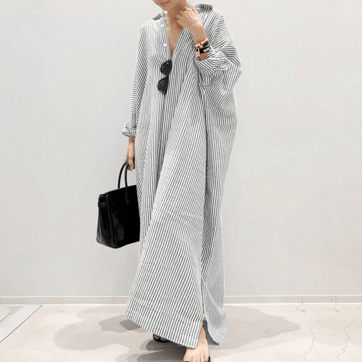 LINNAEA™ - Everyday Stripped Maxi Dress